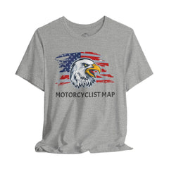 Motorcyclist Map Vintage Soft Crew Neck TShirt