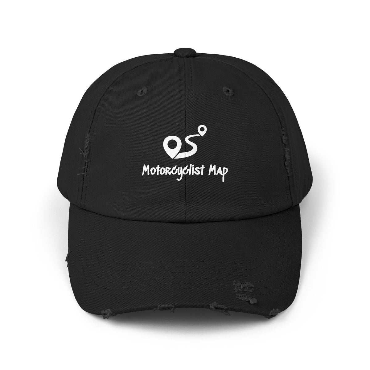 Motorcyclist Map Unisex Distressed Cap