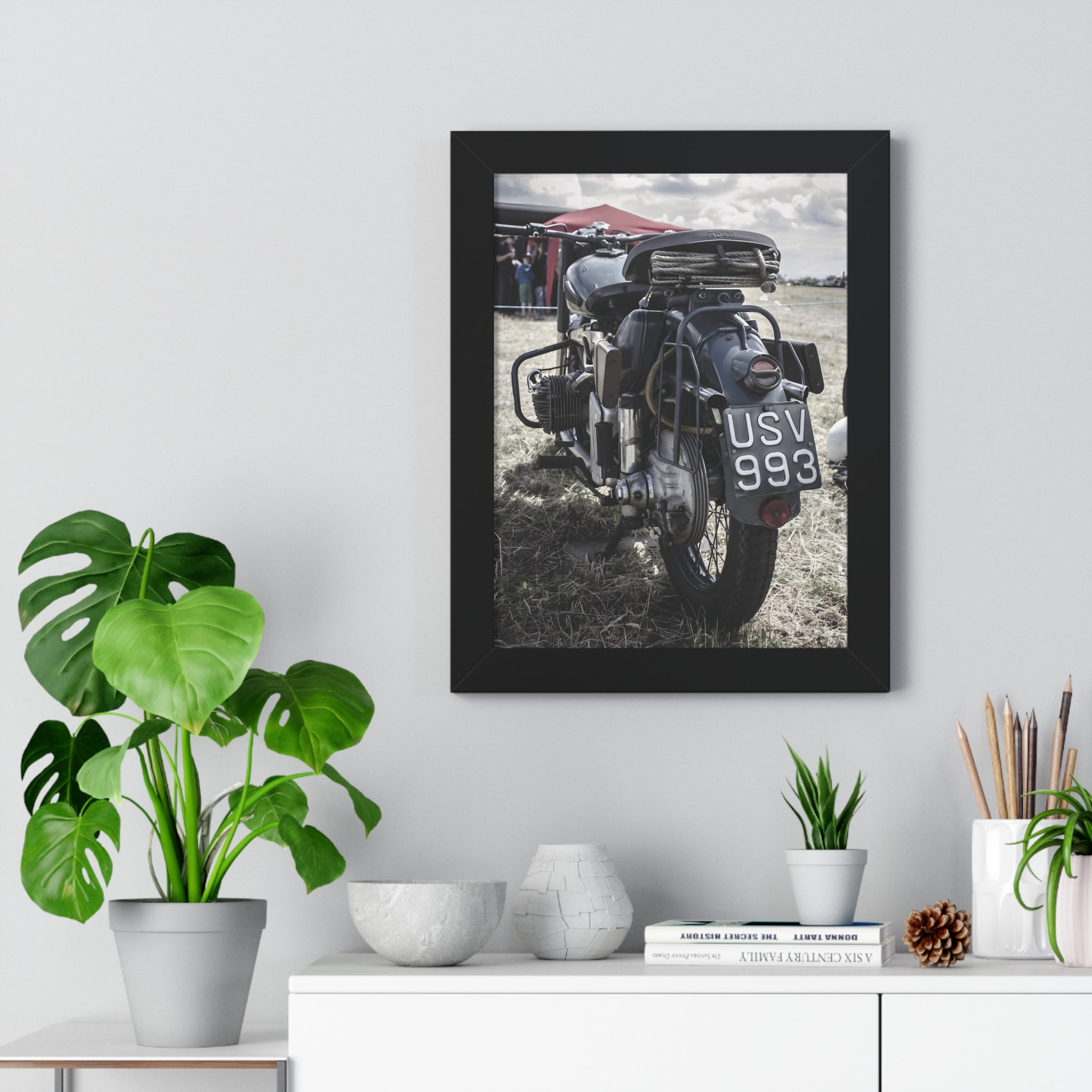 Vintage Motorcycle Framed Poster