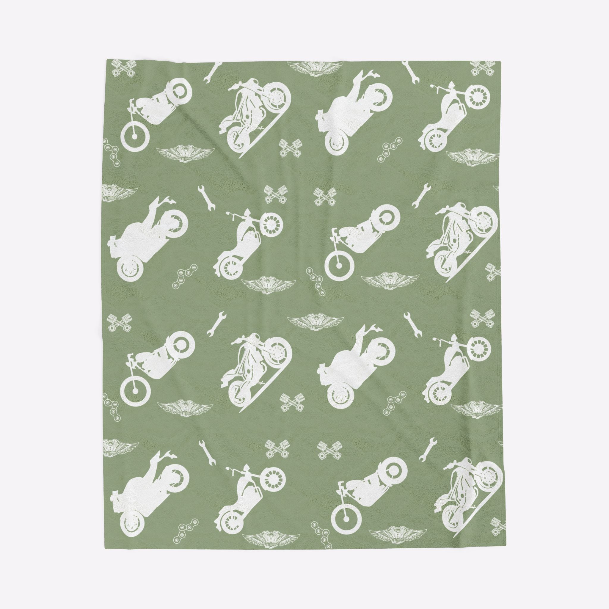 Motorcycle Customized Velveteen Plush Blanket