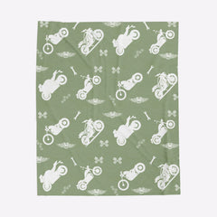 Motorcycle Customized Velveteen Plush Blanket