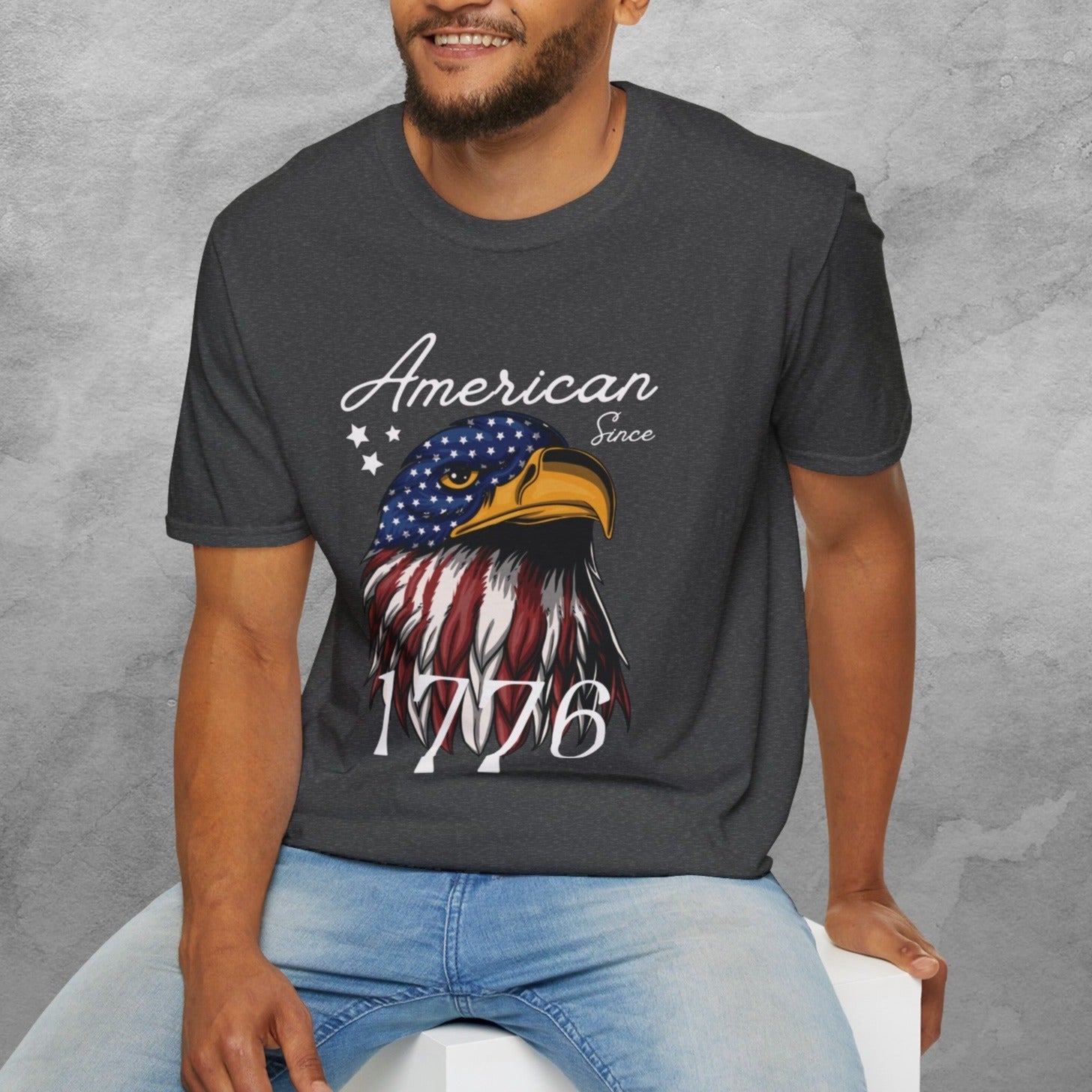 Motorcyclist Map - American Since 1776 Crew Neck TShirt