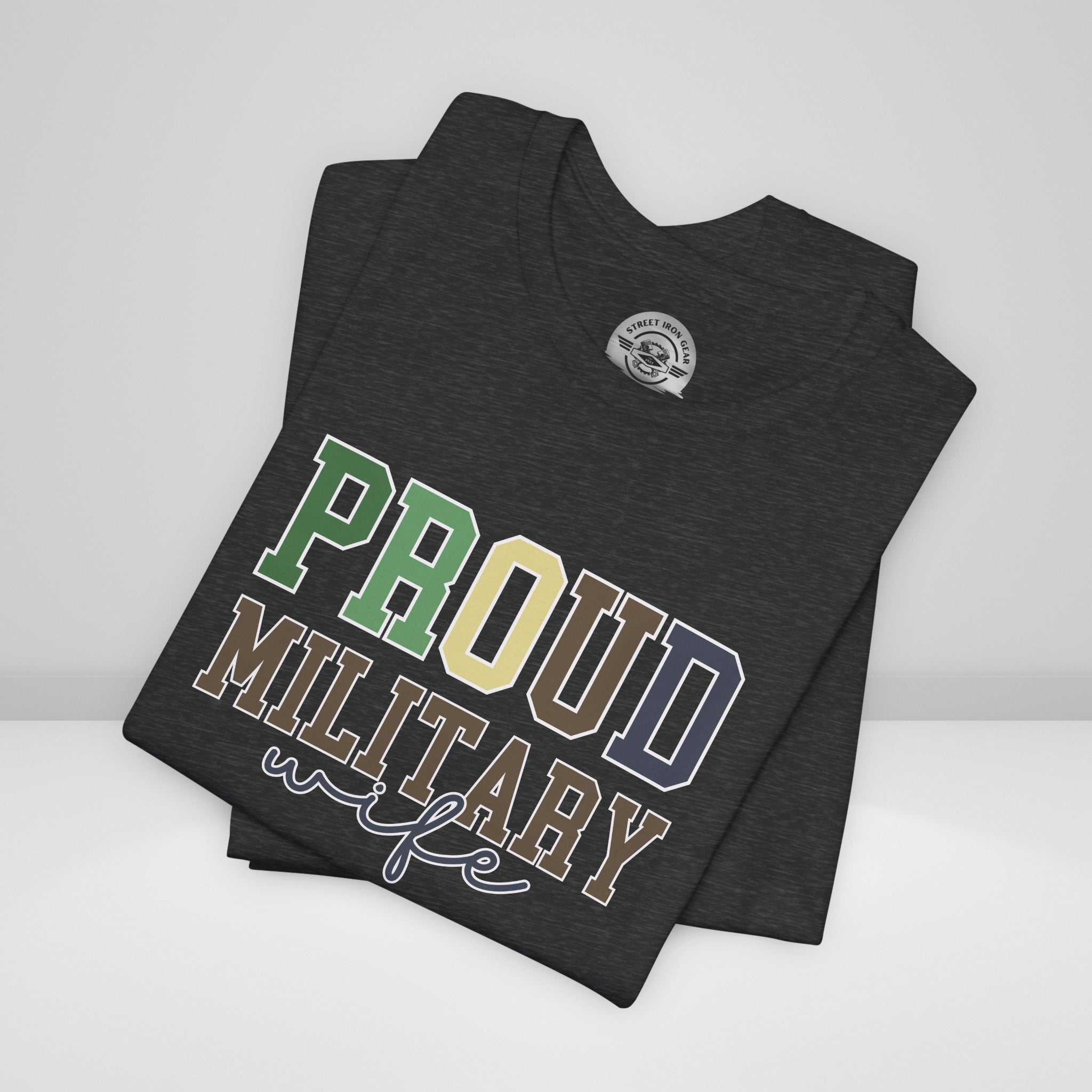 Proud Military Wife Crew Neck TShirt