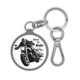 Live to Ride Acrylic Motorcycle Keychain