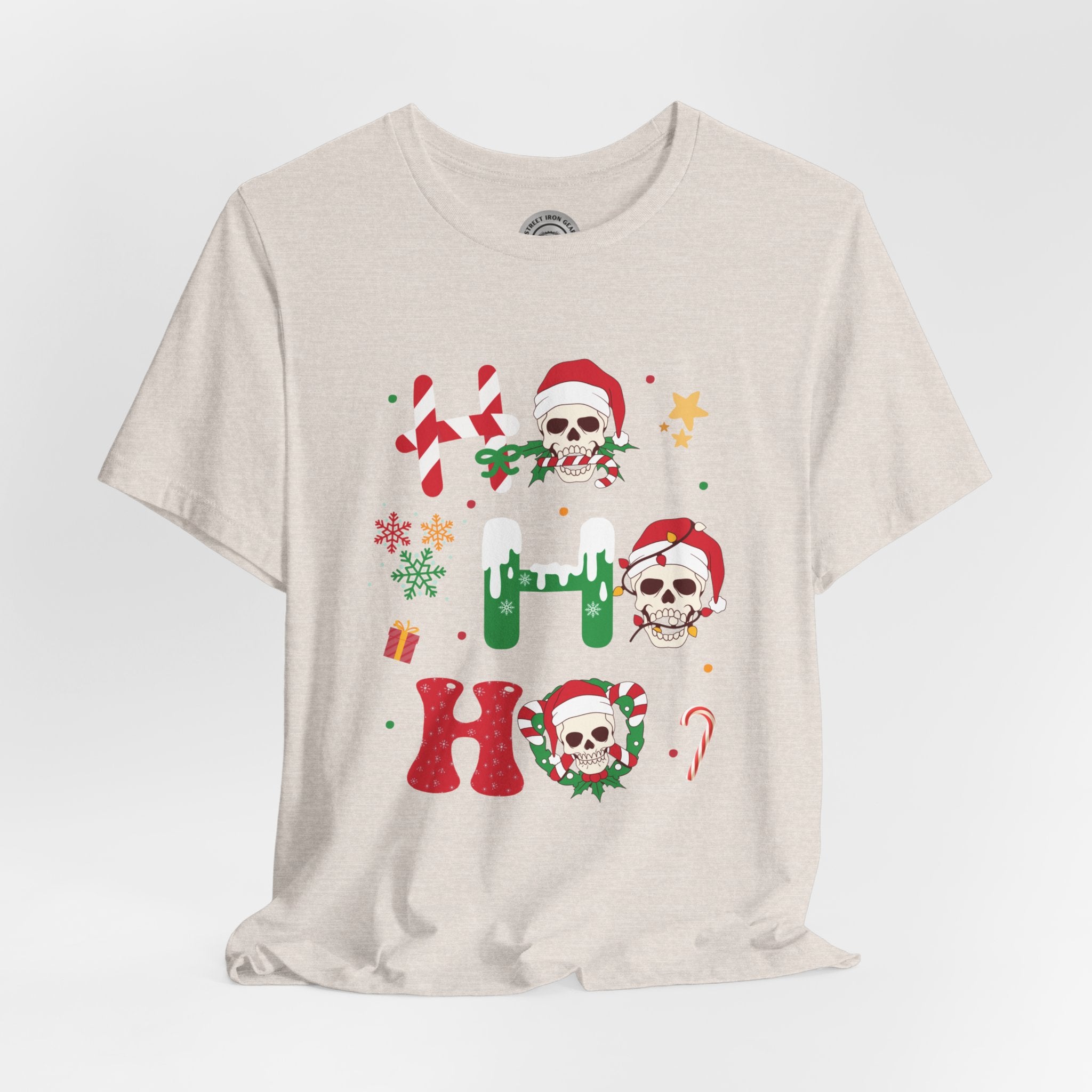 Funny Christmas Skull Crew Neck TShirt