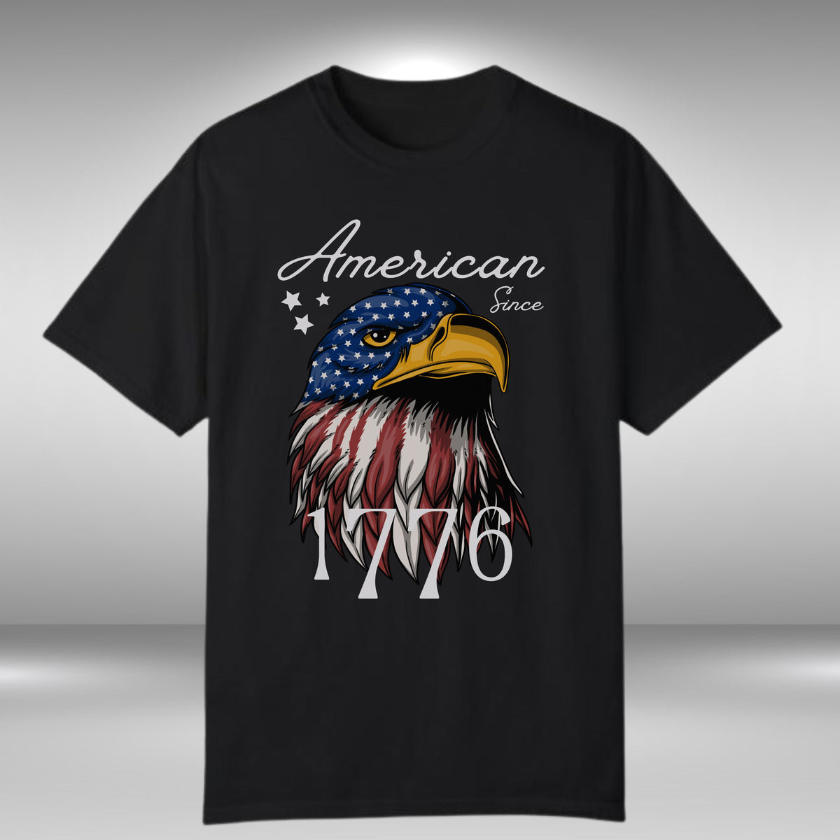 American Since 1776 Eagle Flag Crew Neck TShirt