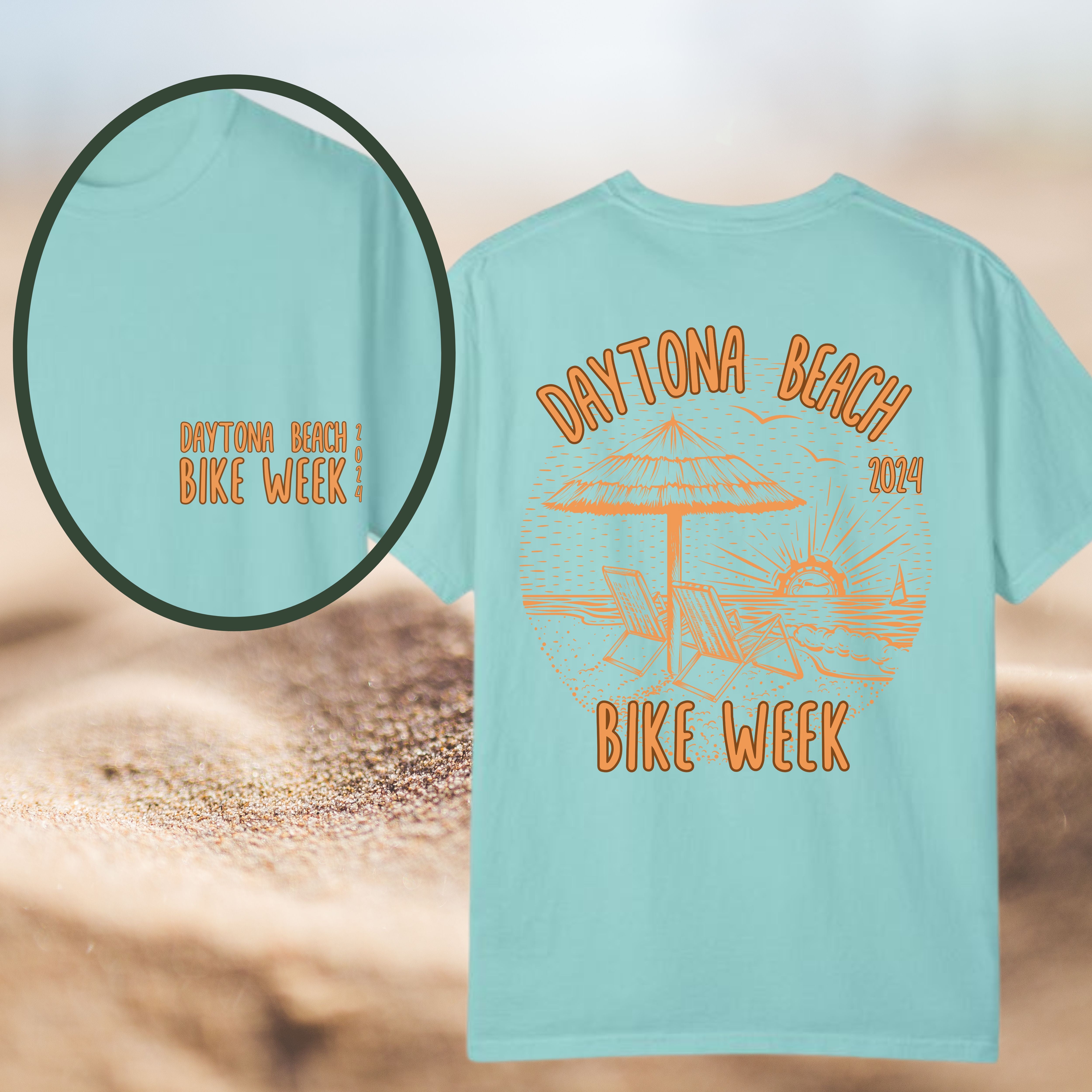 Daytona Beach Bike Week 2024 Premium Crew Neck TShirt