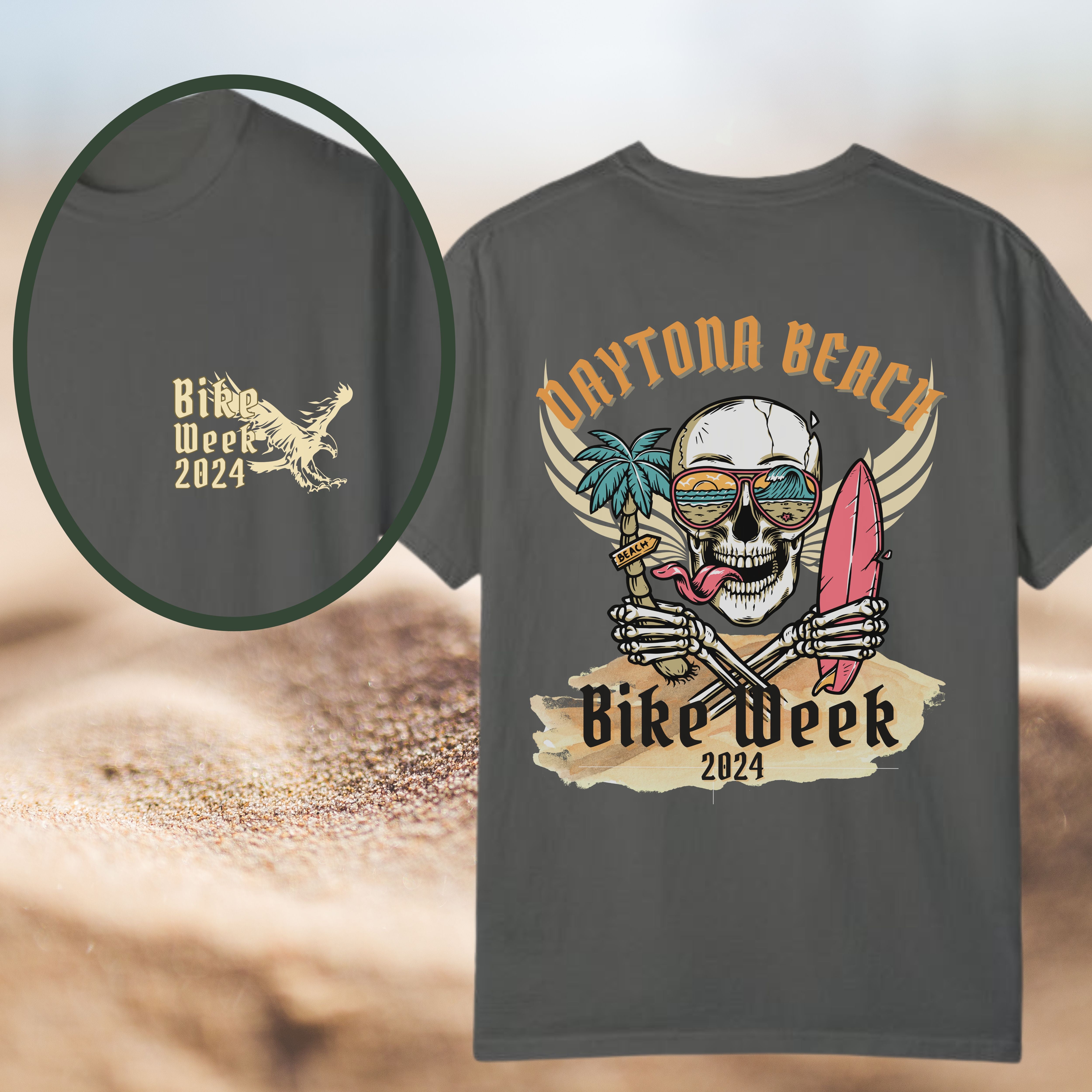 Daytona Beach Bike Week 2024 Premium Crew Neck TShirt