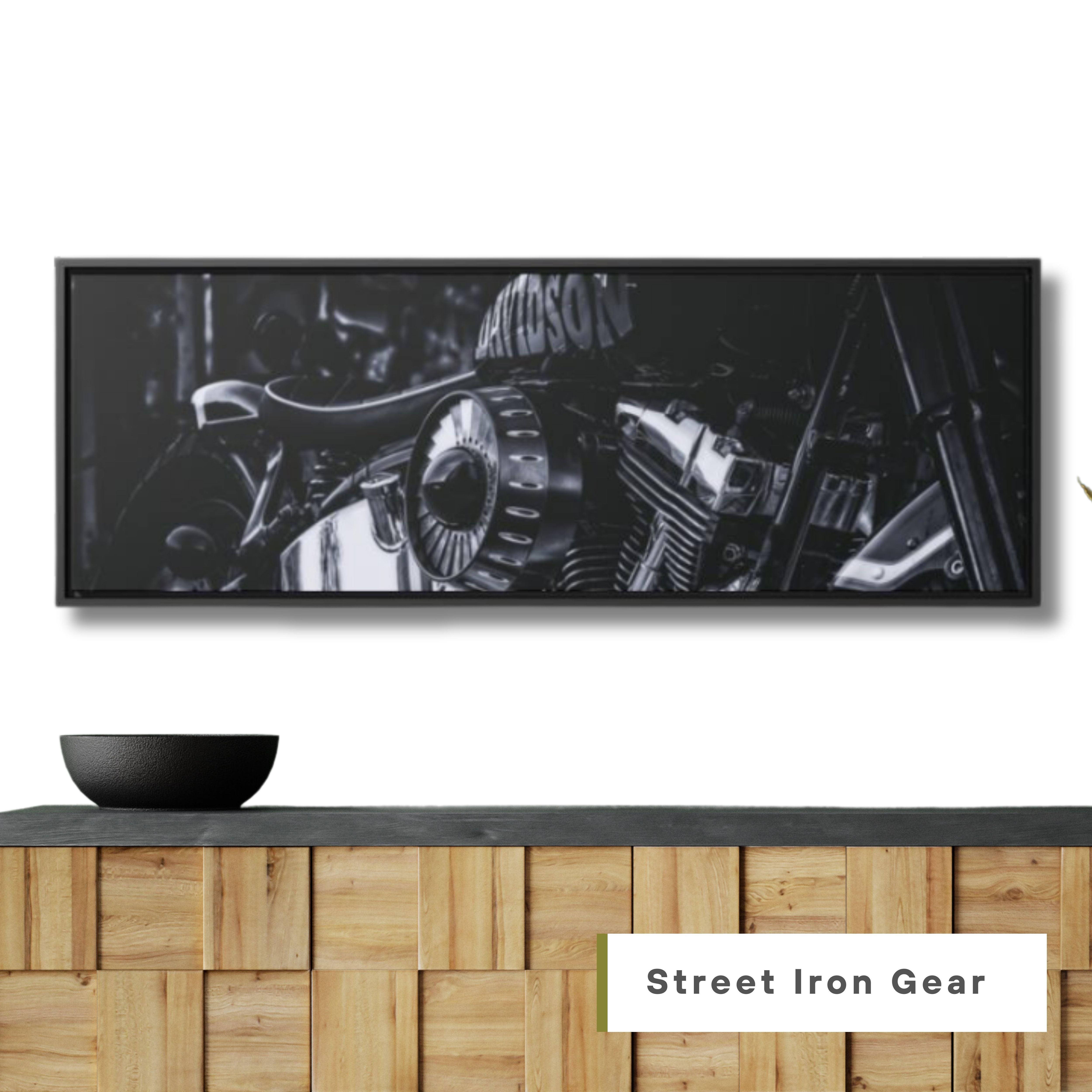 Harley Motorcycle Canvas Print - Gallery Wrapped