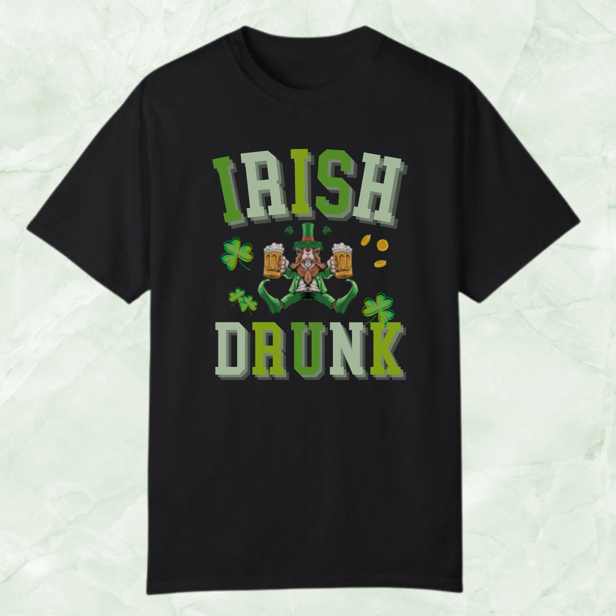 St Patricks Day Irish Drunk Crew Neck TShirt