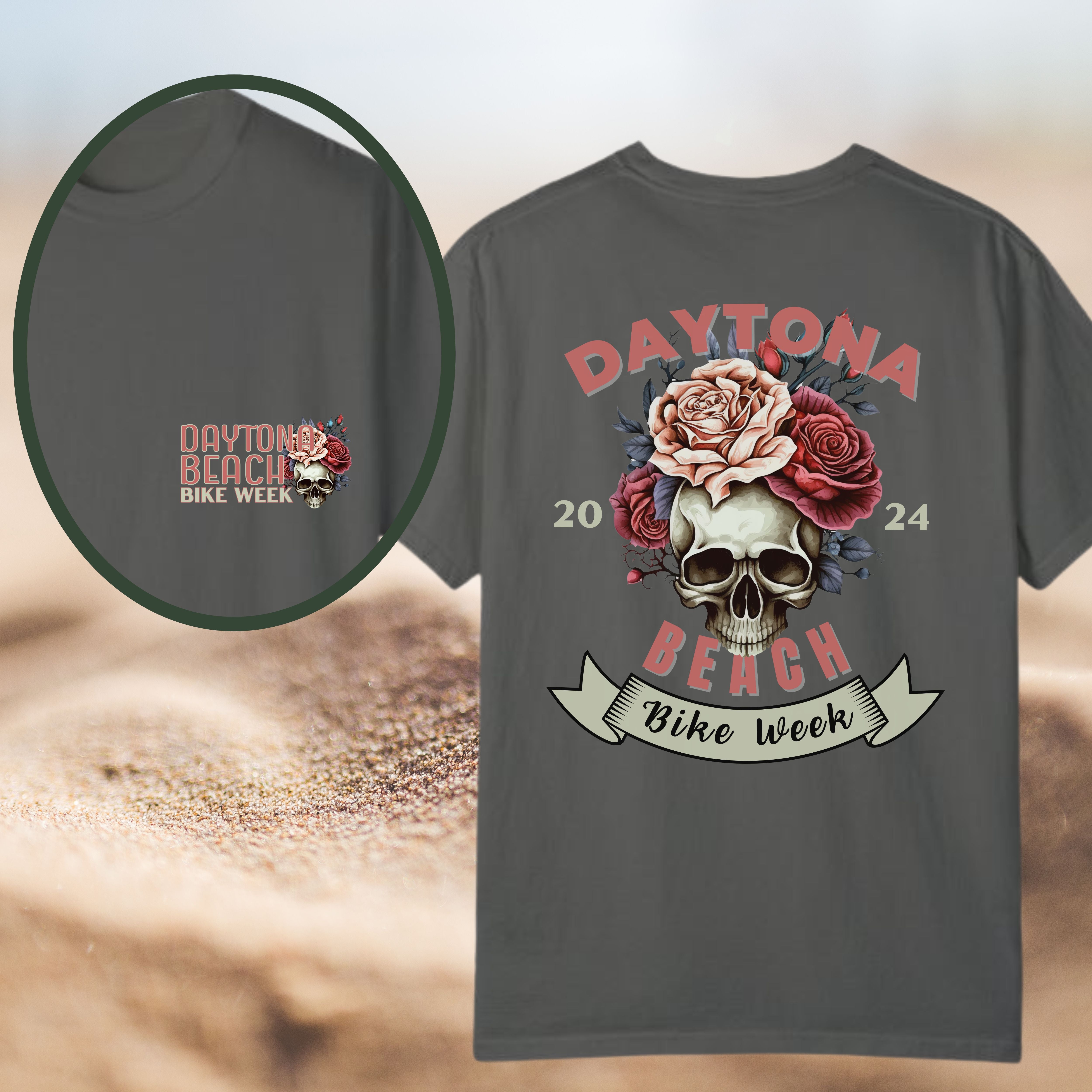 Daytona Beach Bike Week 2024 Premium Crew Neck TShirt