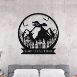 Camping, Nature, Mountains Metal Wall Art (Customizable)