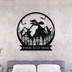 Camping, Nature, Mountains Customized Metal Wall Art