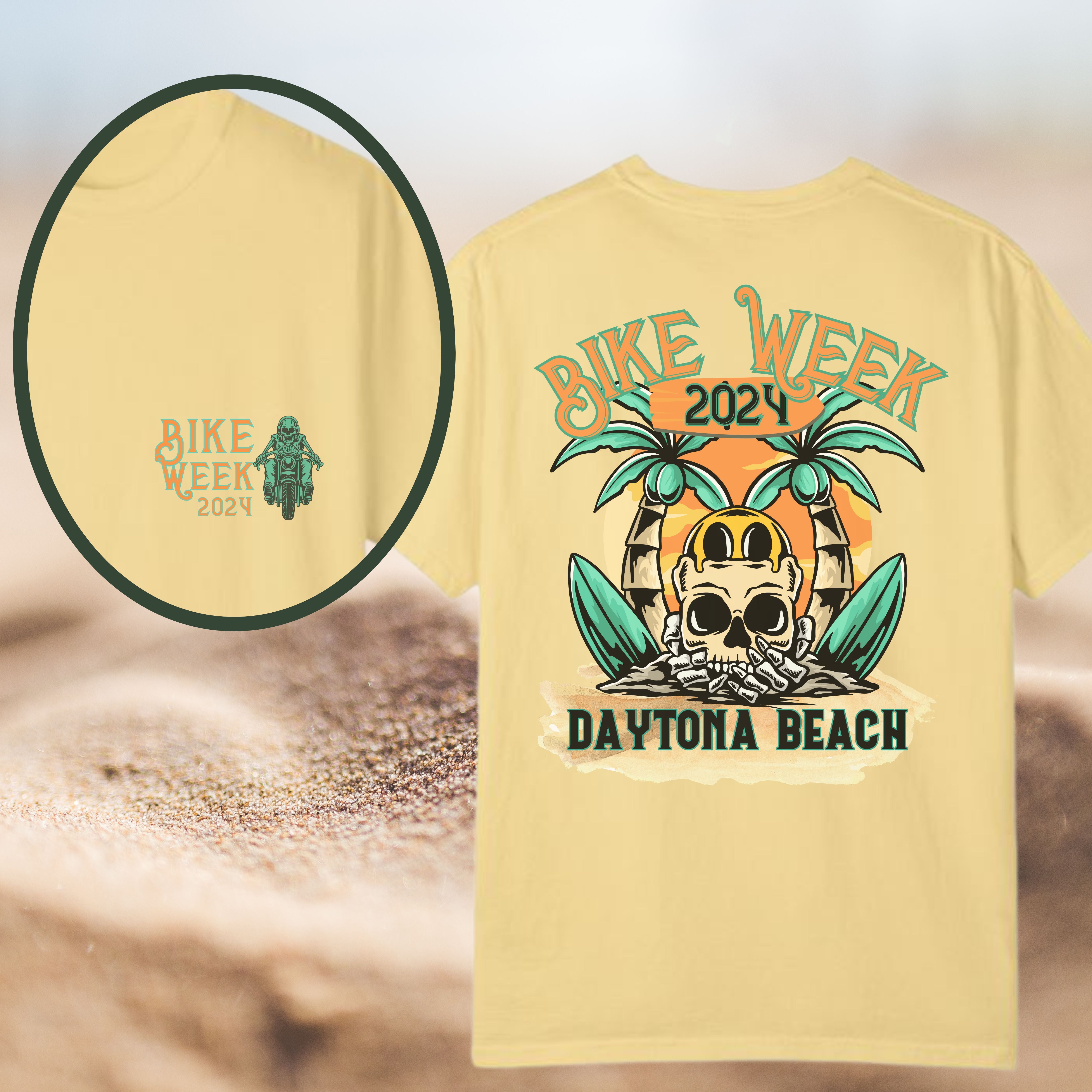 Daytona Beach Bike Week 2024 Premum Crew Neck TShirt