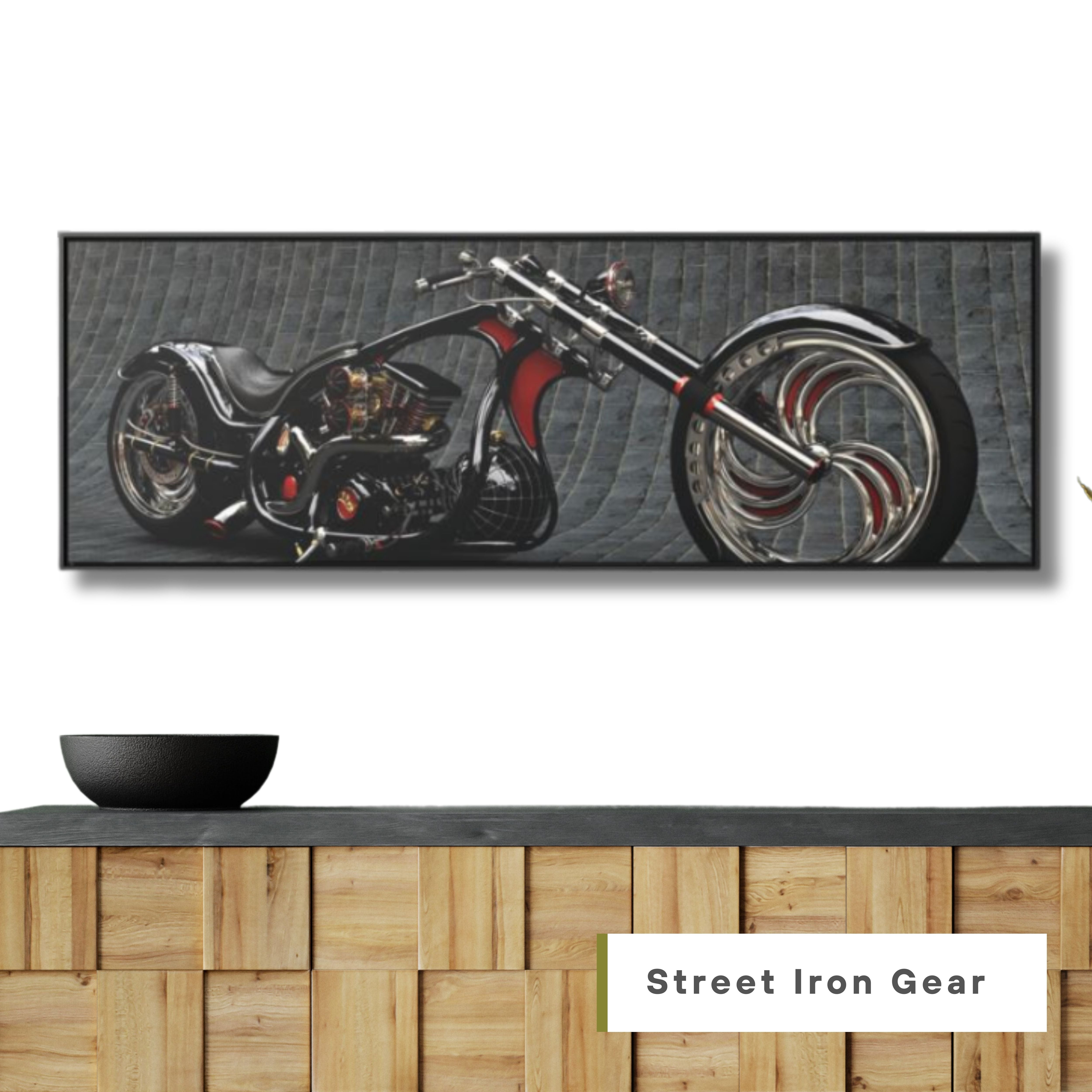 Chopper Motorcycle Canvas Print - Gallery Wrapped