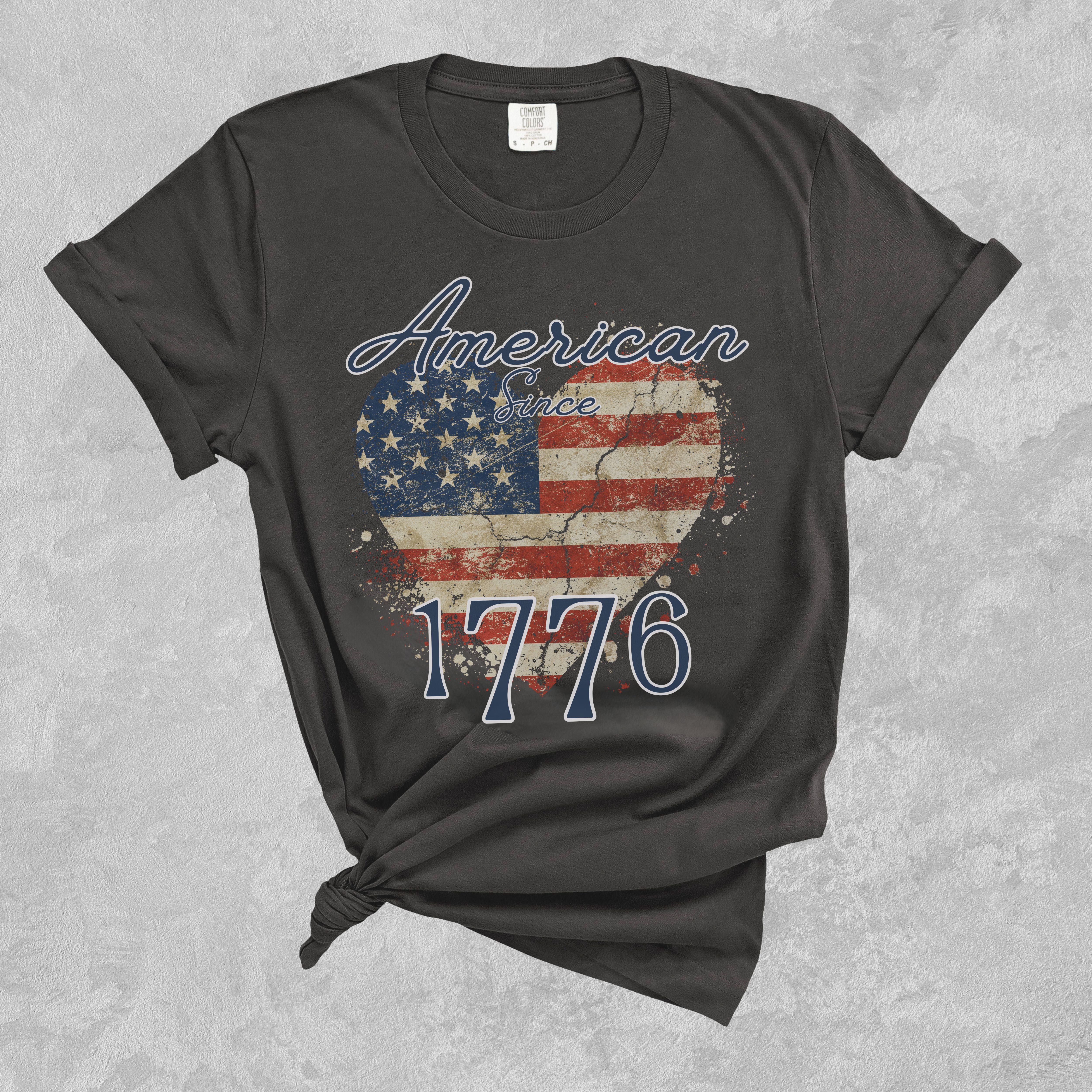 American Since 1776 Eagle Flag Crew Beck TShirt