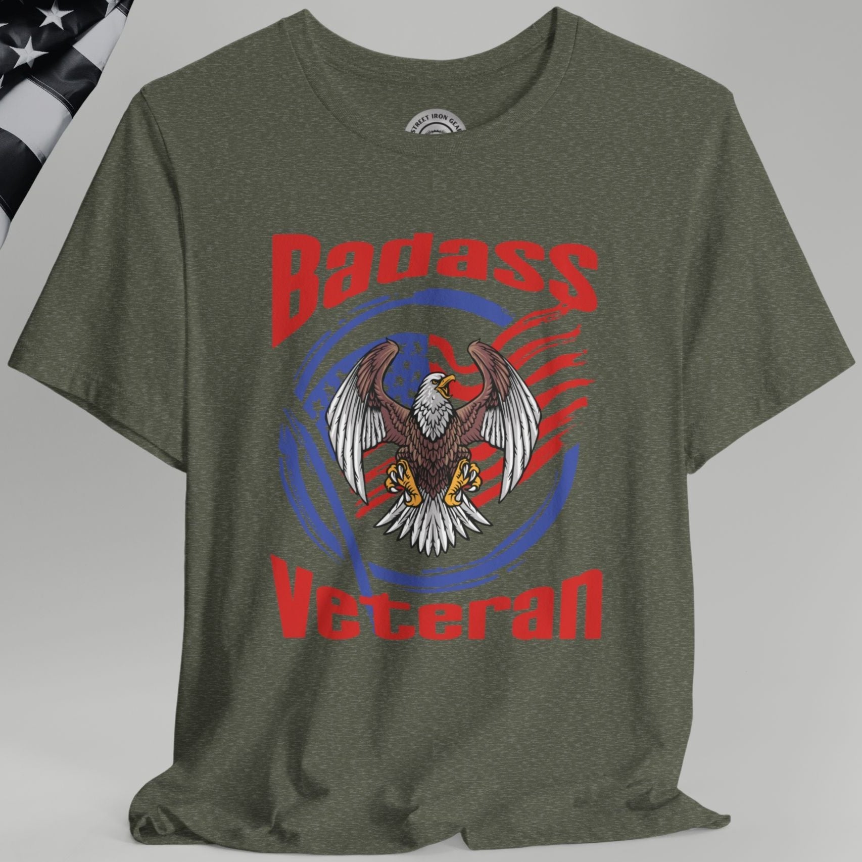 Badass American Veteran Crew Neck TShirt