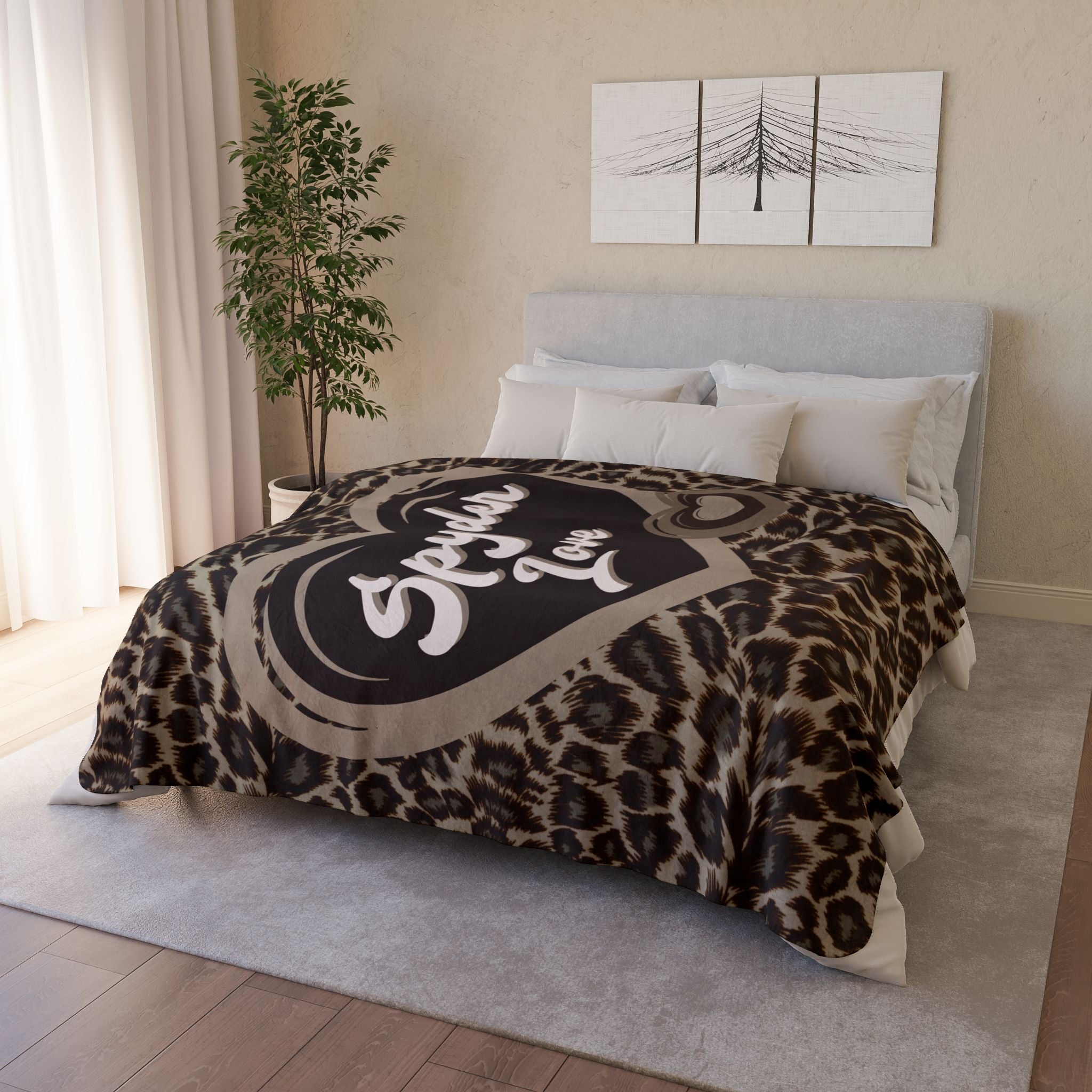 Can-Am Spyder Animal Print Fleece Sherpa Blanket