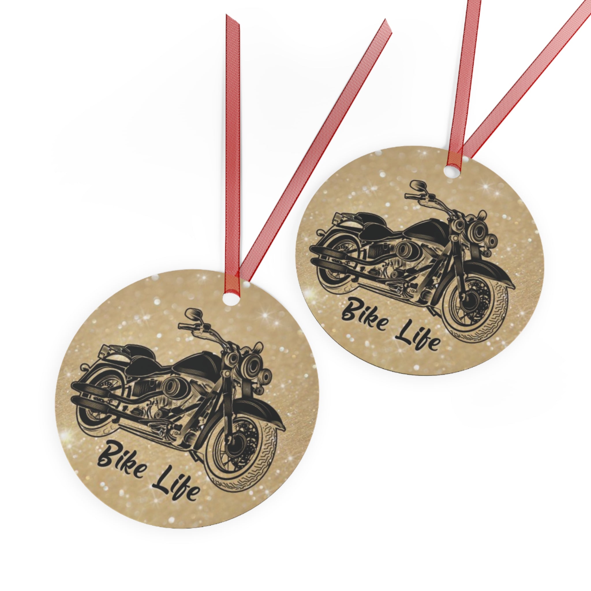 Motorcycle Aluminum Christmas Ornament