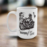 Motorcycle Sisters Ceramic Coffee Mug 15oz