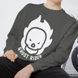 Ghost Rider Motorcycle Crew Neck Sweatshirt