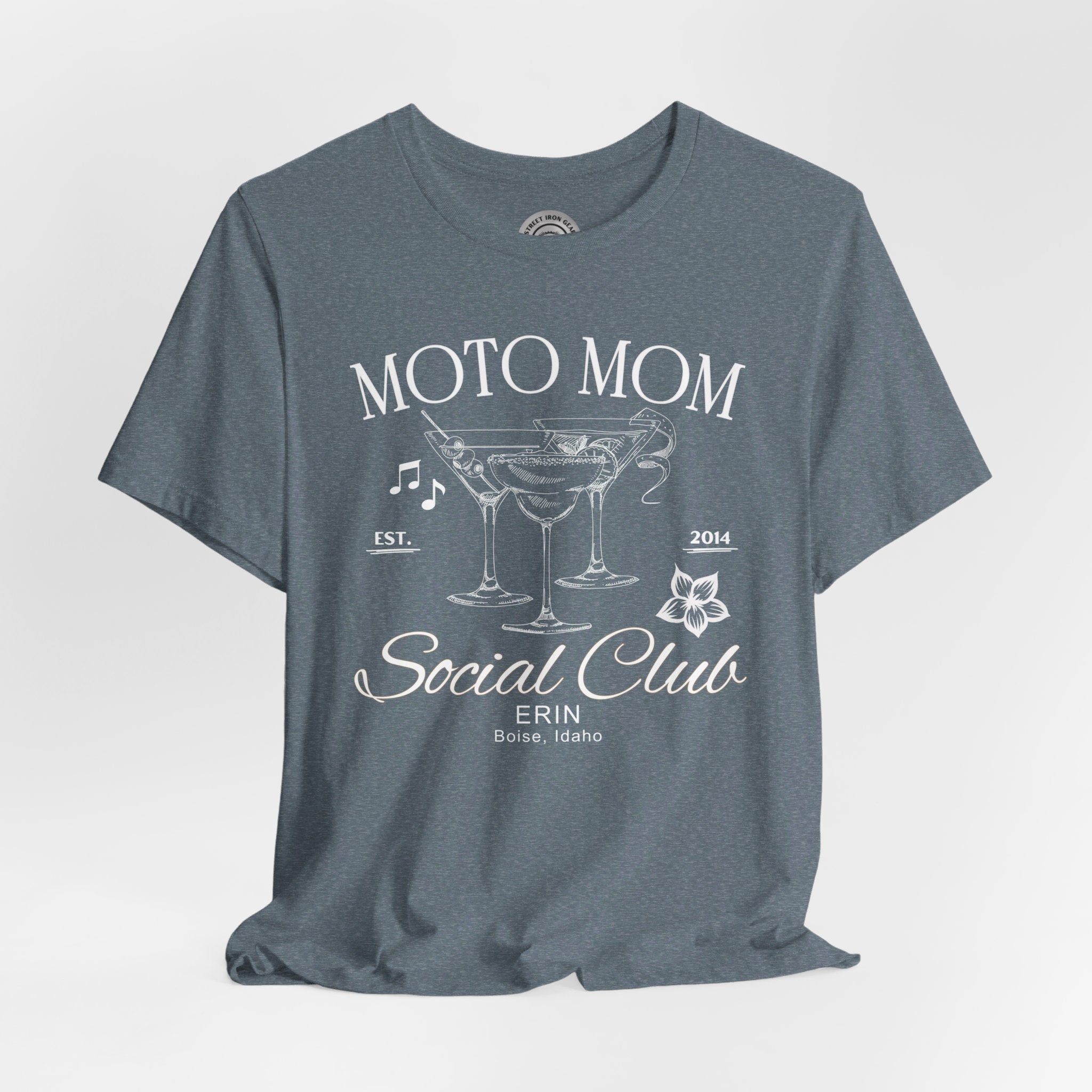 Moto Mom Crew Neck TShirt (Customizable)