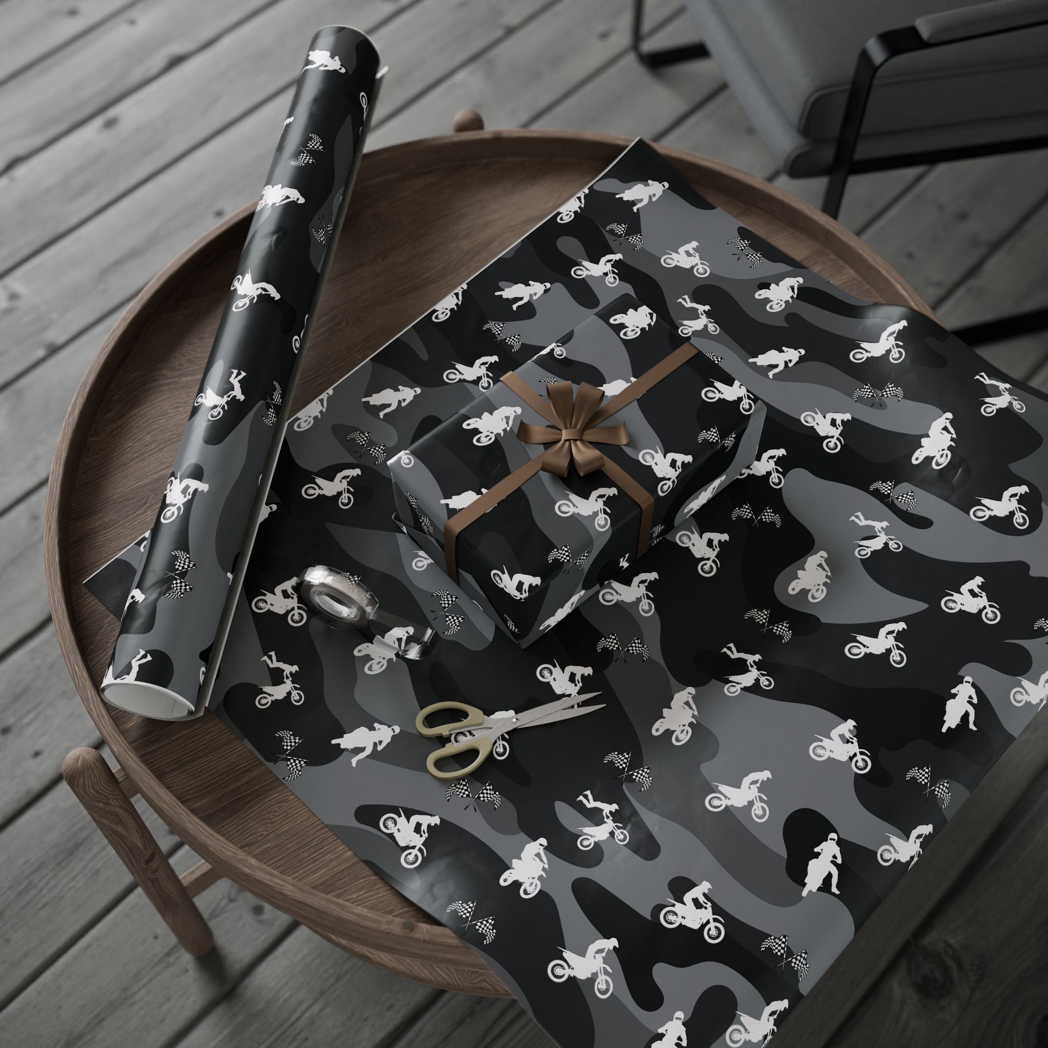 Camo Motocross Dirt Bike Gift Wrap