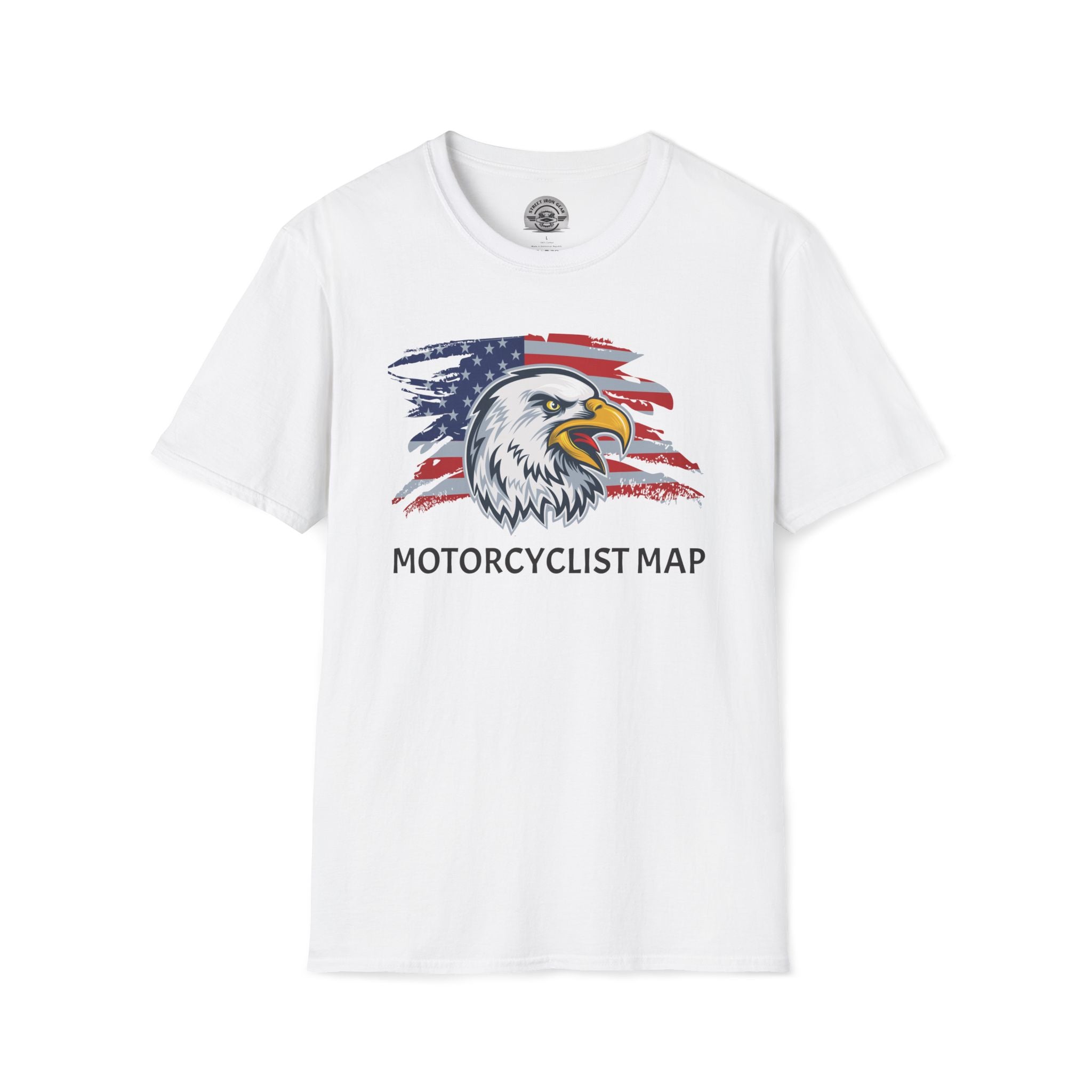 Motorcyclist Map Crew Neck TShirt