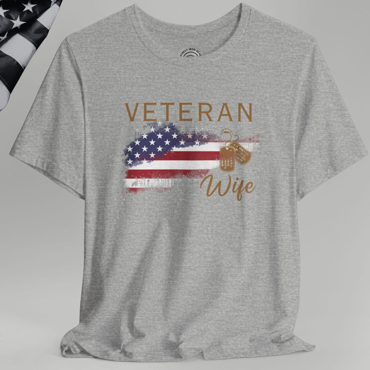 American Veteran Wife Crew Neck TShirt