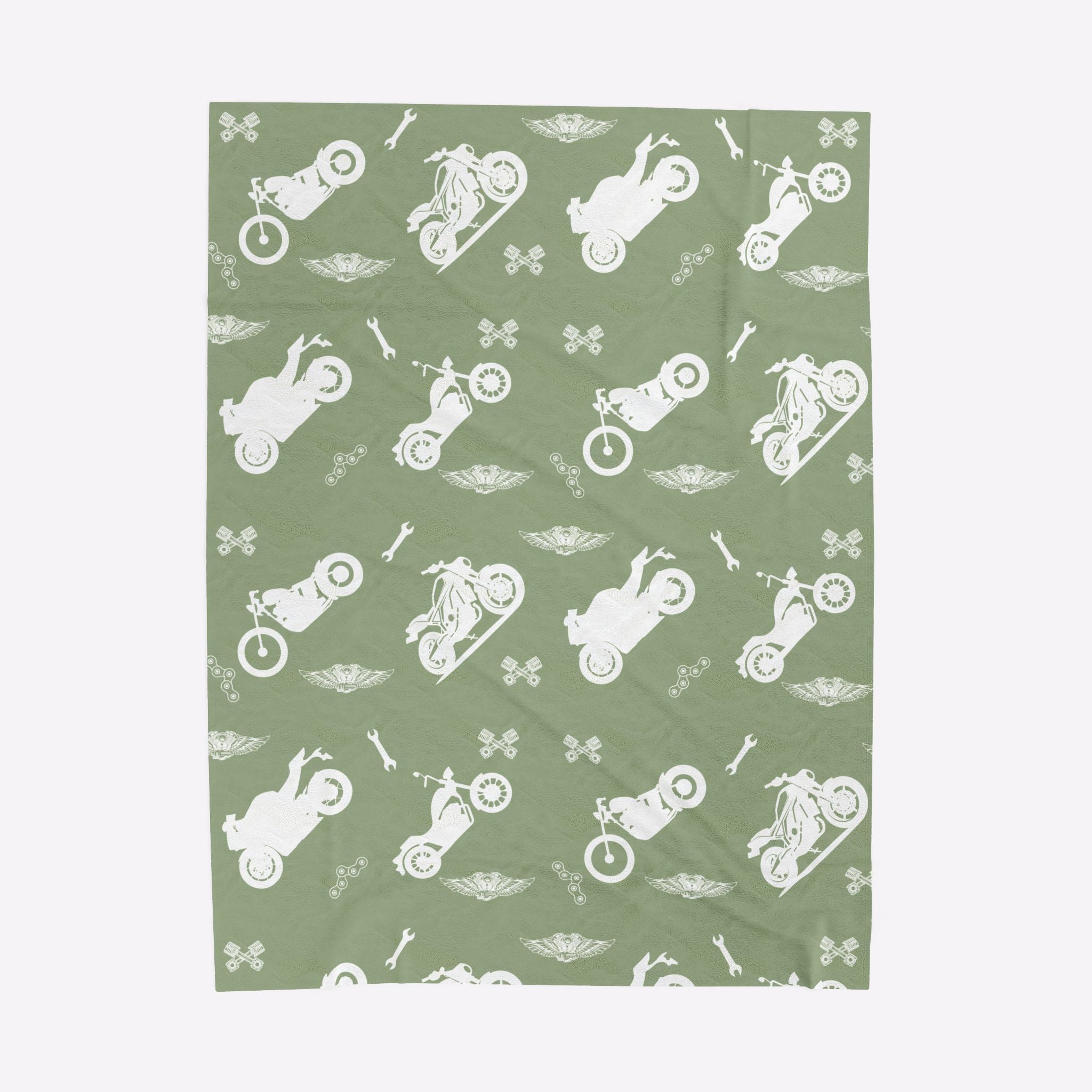 Motorcycle Customized Velveteen Plush Blanket