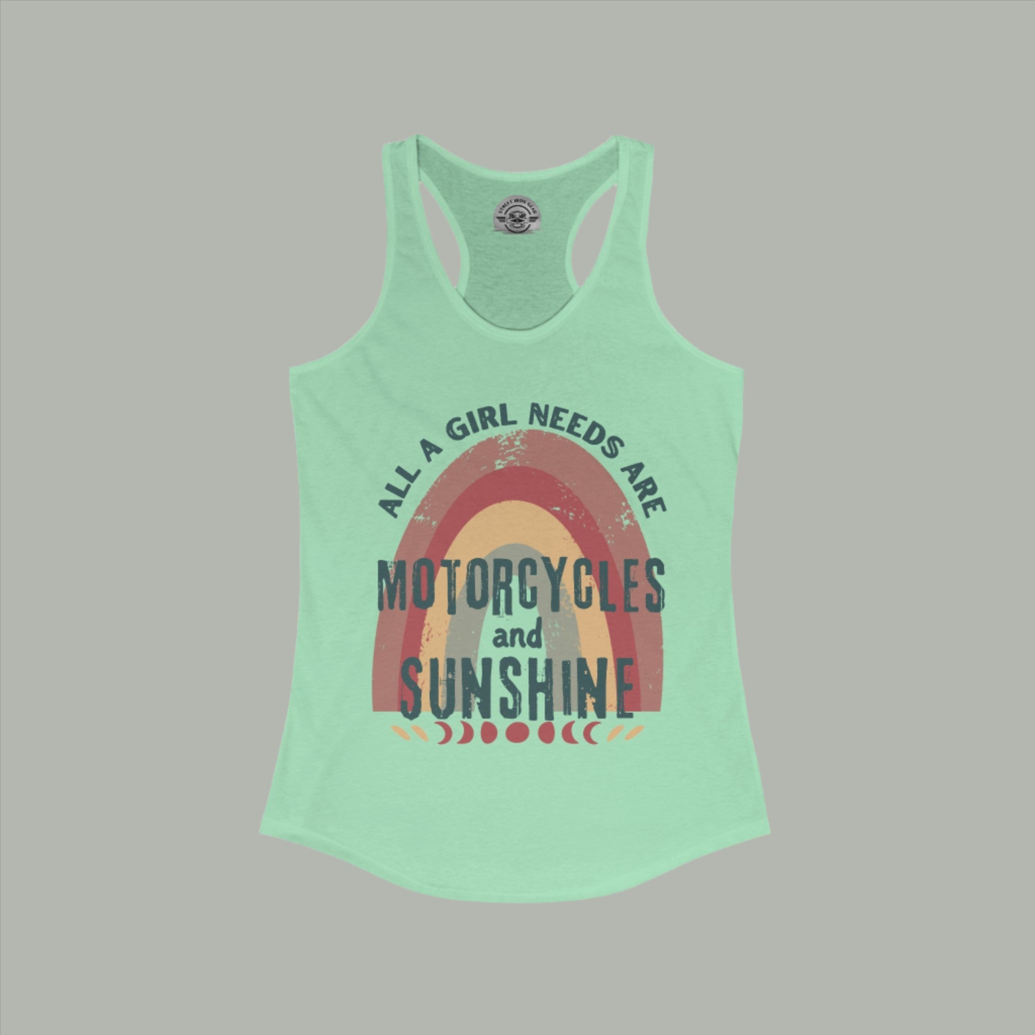 Women's Grunge Motorcycle Racerback Tank