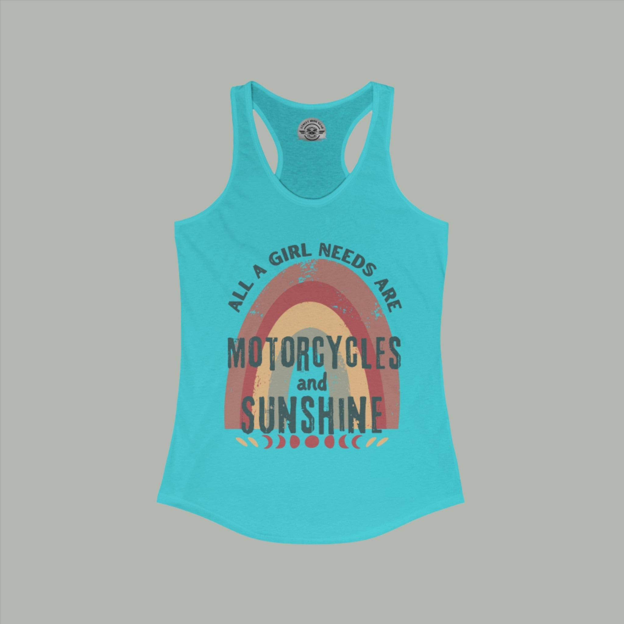 Women's Grunge Motorcycle Racerback Tank