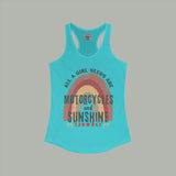 Women's Grunge Motorcycle Racerback Tank