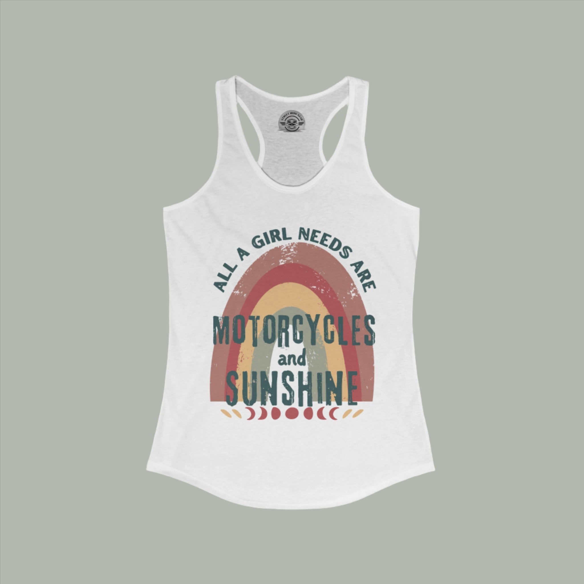 Women's Grunge Motorcycle Racerback Tank