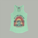 Women's Grunge Motorcycle Racerback Tank