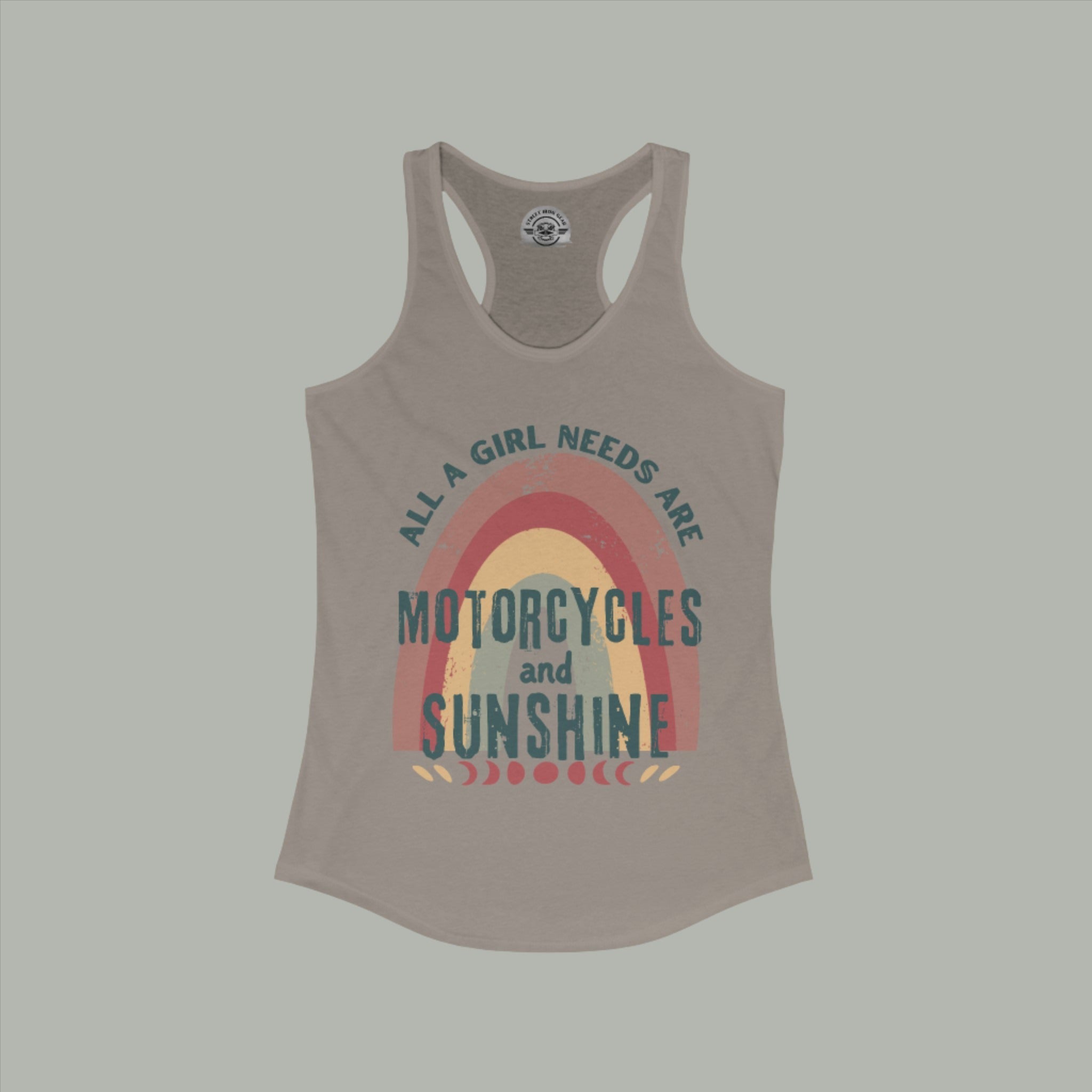 Women's Grunge Motorcycle Racerback Tank