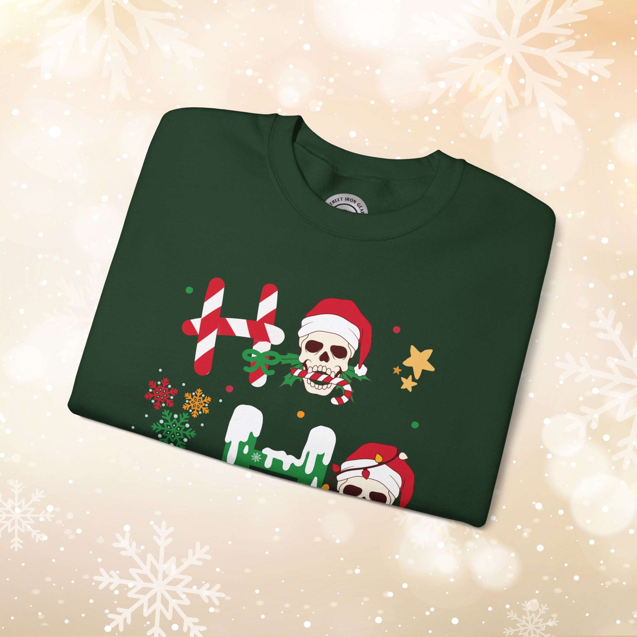 Christmas Skull Crew Neck Sweatshirt