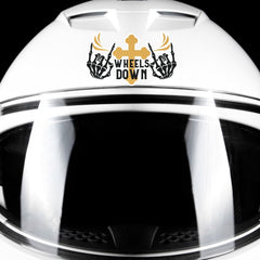 Wheels Down Motorcycle Kiss-Cut Vinyl Decal