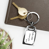 Ride Safe, I Love You Metal Motorcycle Keychain