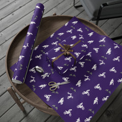 Purple Motocross Dirt Bike Gift Wrap