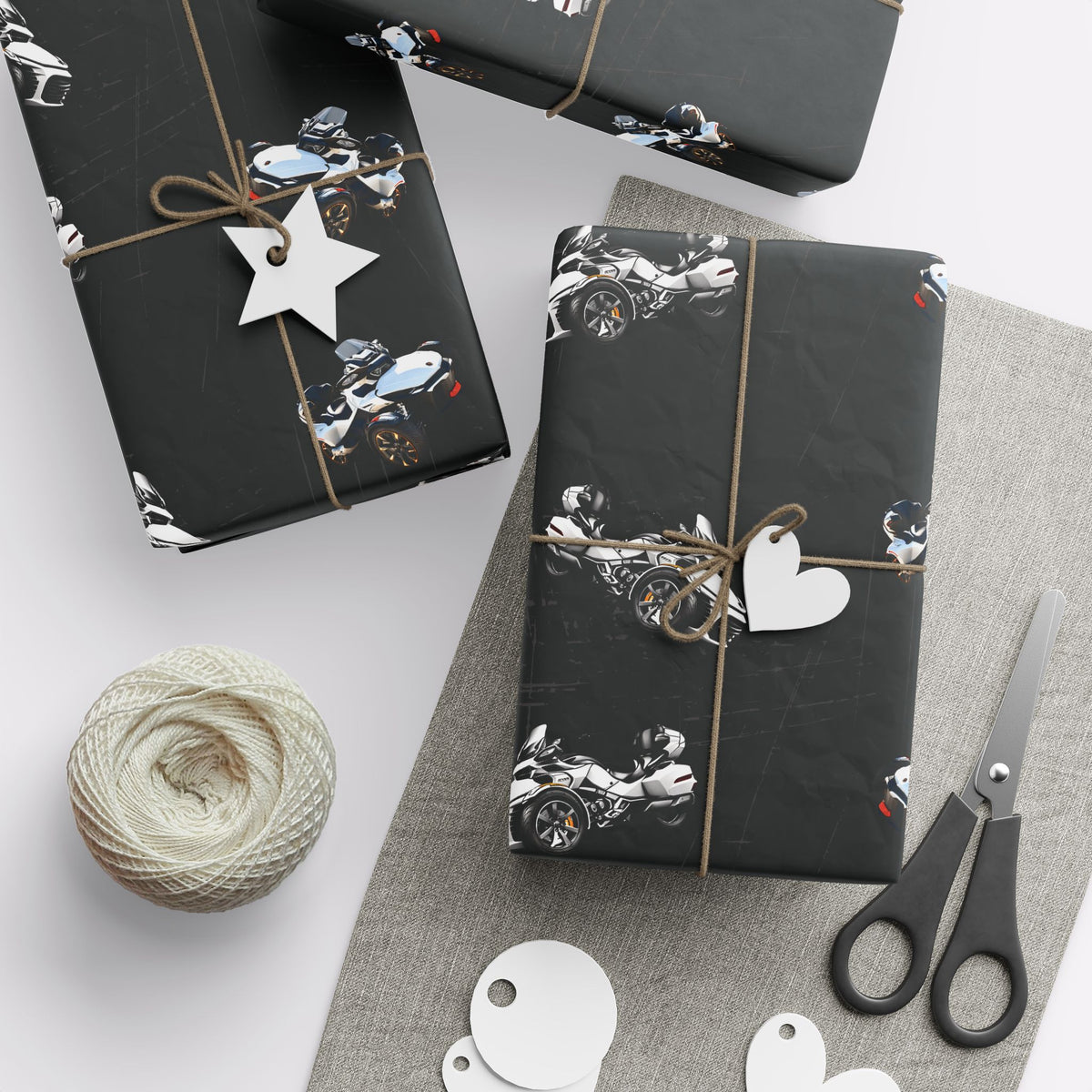 Can-Am Spyder Motorcycle Gift Wrap | Distressed Style