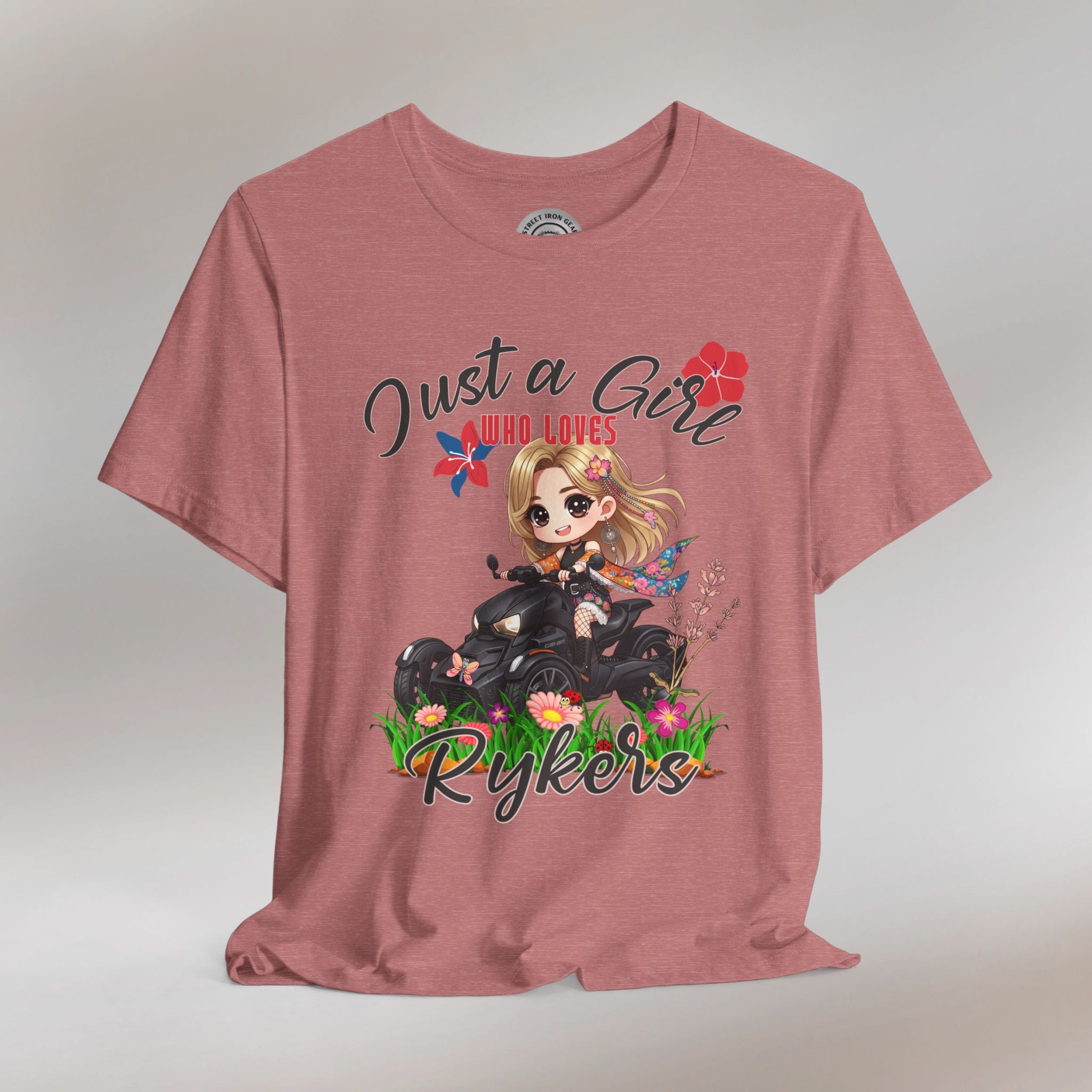 Ladies Can-Am Ryker Chibi Girl Boho Flower T-Shirt