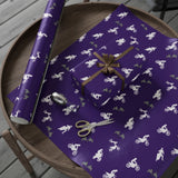 Gift Wrap - Purple Motocross