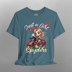 Just a Girl Who Loves Spyders Boho Flower TShirt