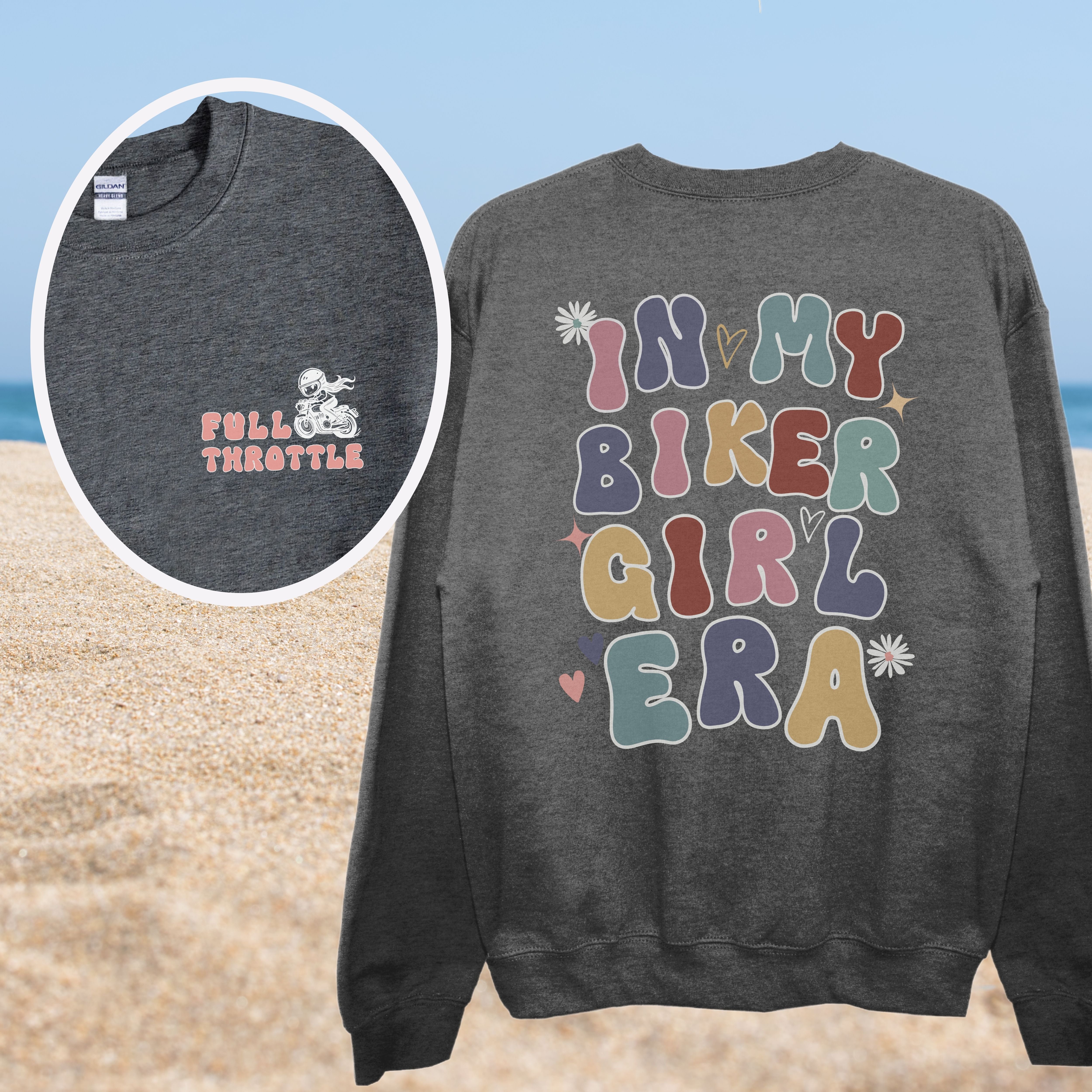 In My Biker Girl Era Boho Crew NeckSweatshirt