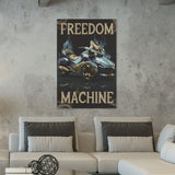 Spyder Motorcycle Metal Poster - Freedom Machine