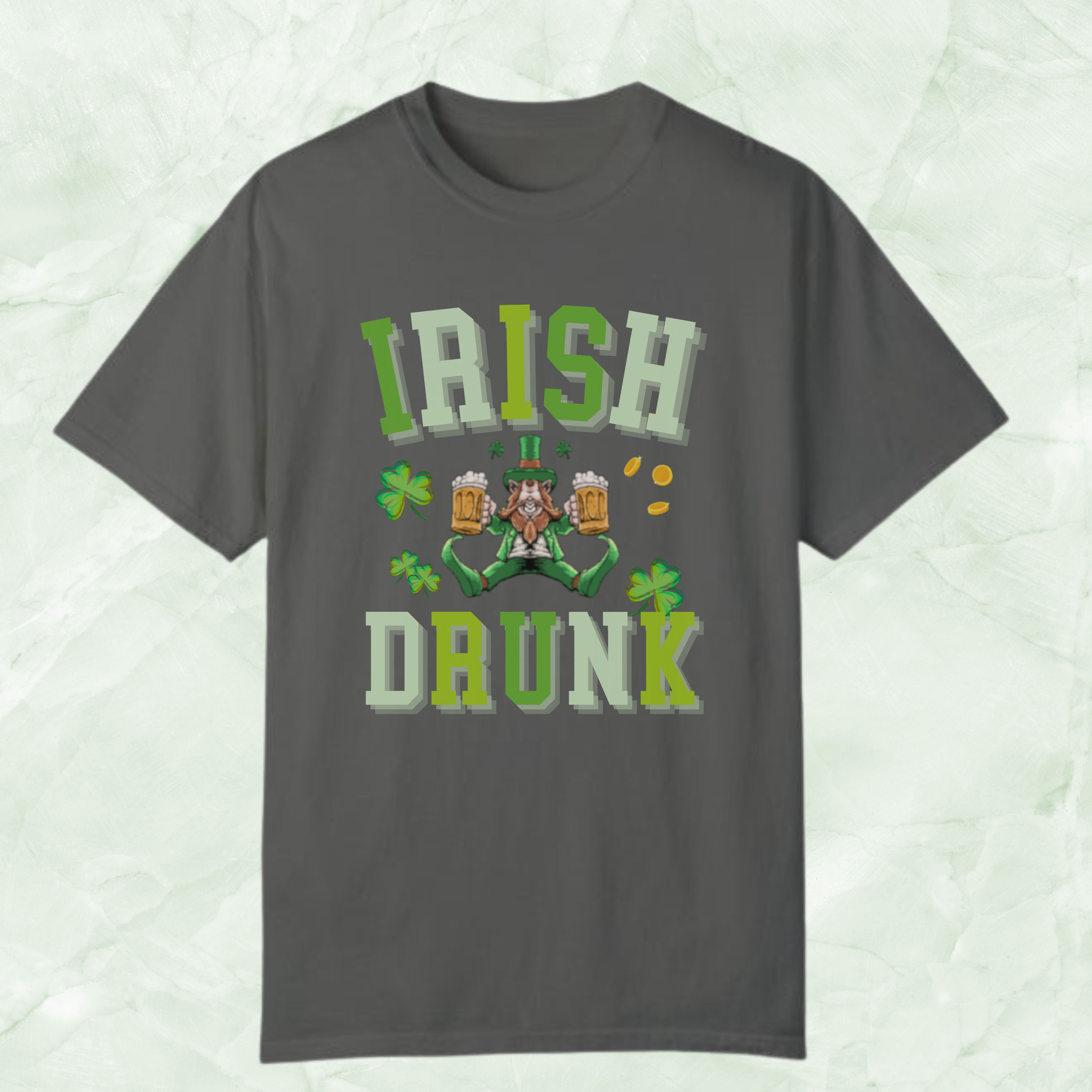 St Patricks Day Irish Drunk Crew Neck TShirt