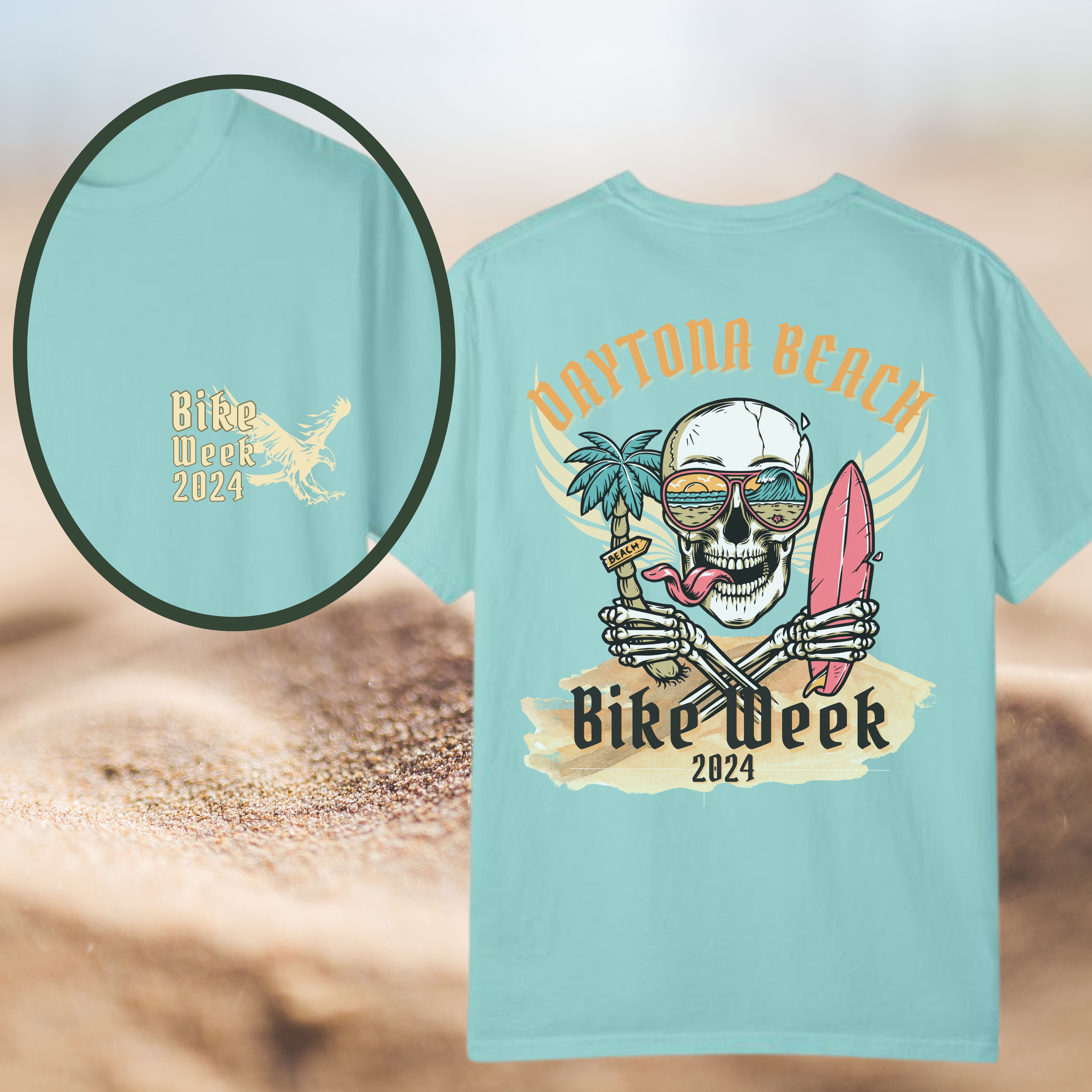 Daytona Beach Bike Week 2024 Premium Crew Neck TShirt