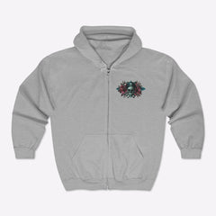 Vintage Pirate Skull Crossbones Zipper Hoodie