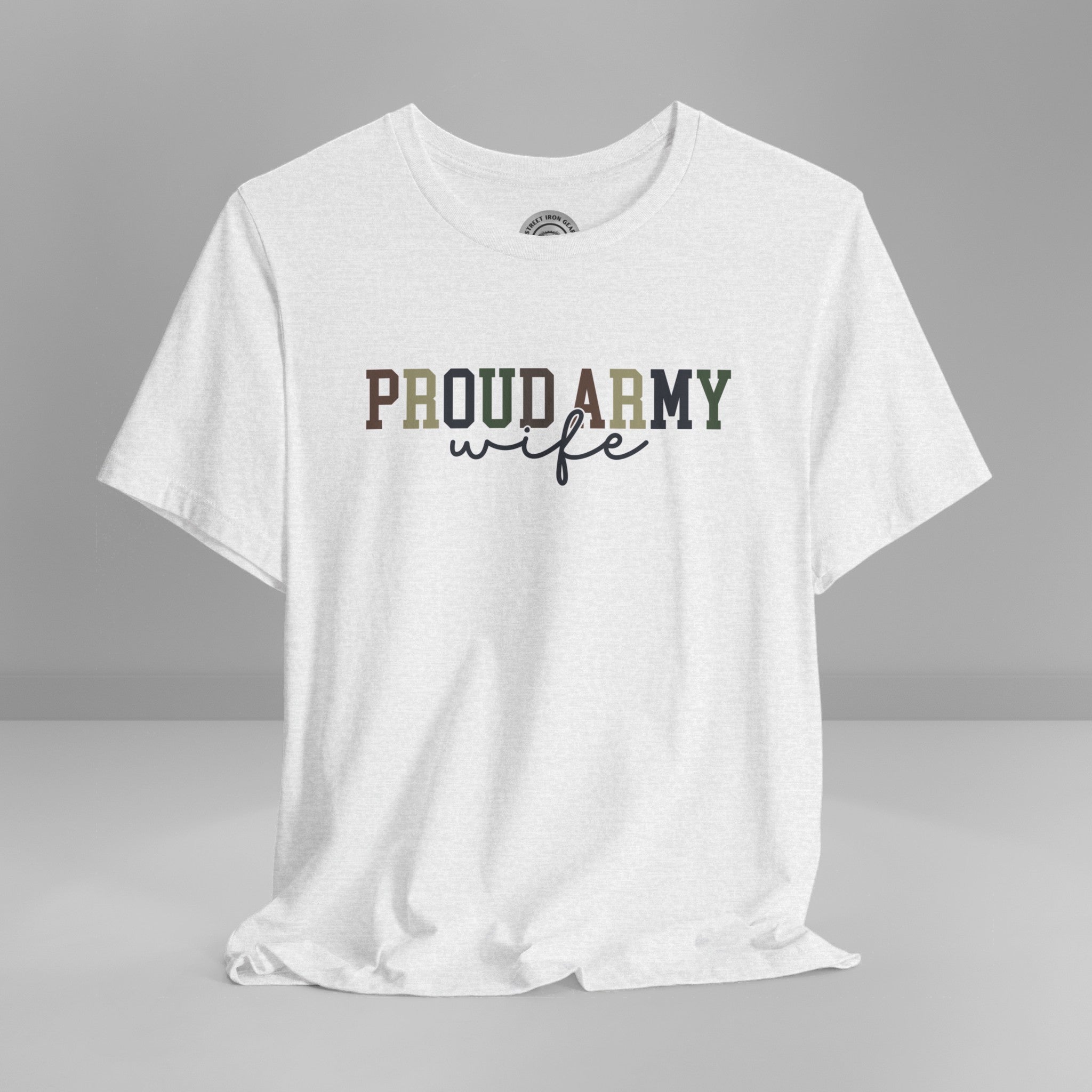 Proud Army Wife Crew Neck TShirt